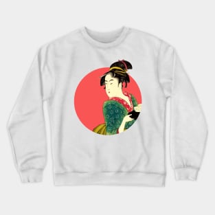 Naniwaya Okita by Kitagawa Utamaro Crewneck Sweatshirt